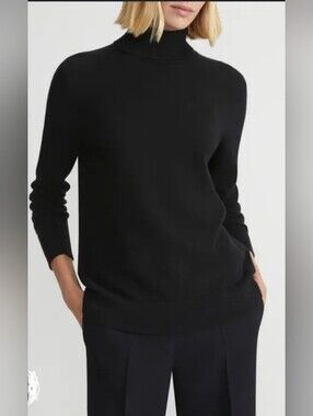 NWOT - Neiman Marcus | Luxury Black Cashmere High Neck Sweater | Size XL
